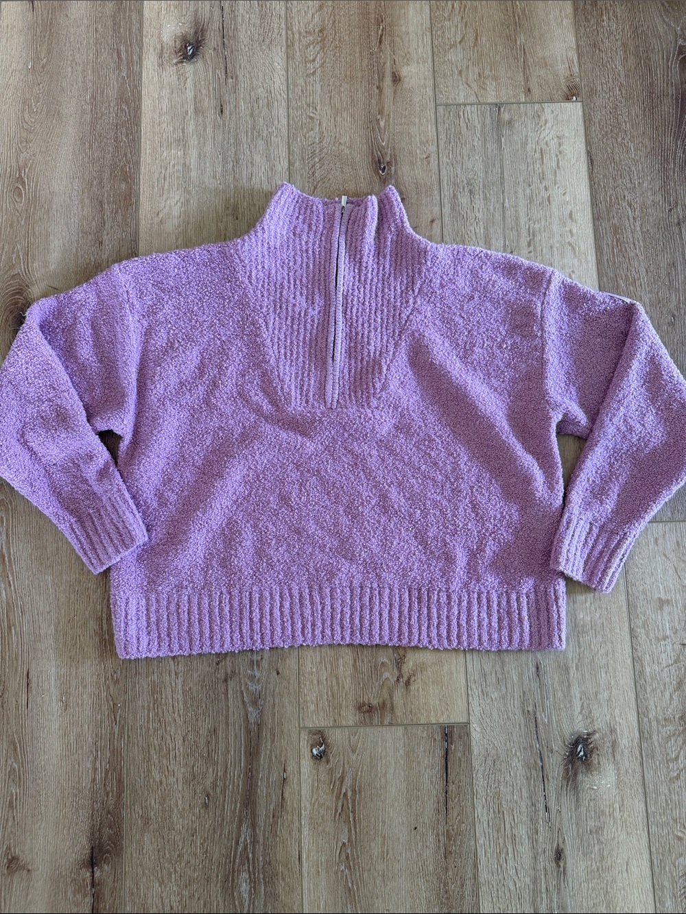 PINK Victoria's Secret | Lilac Bouclé Half-Zip Sweater | size XXL